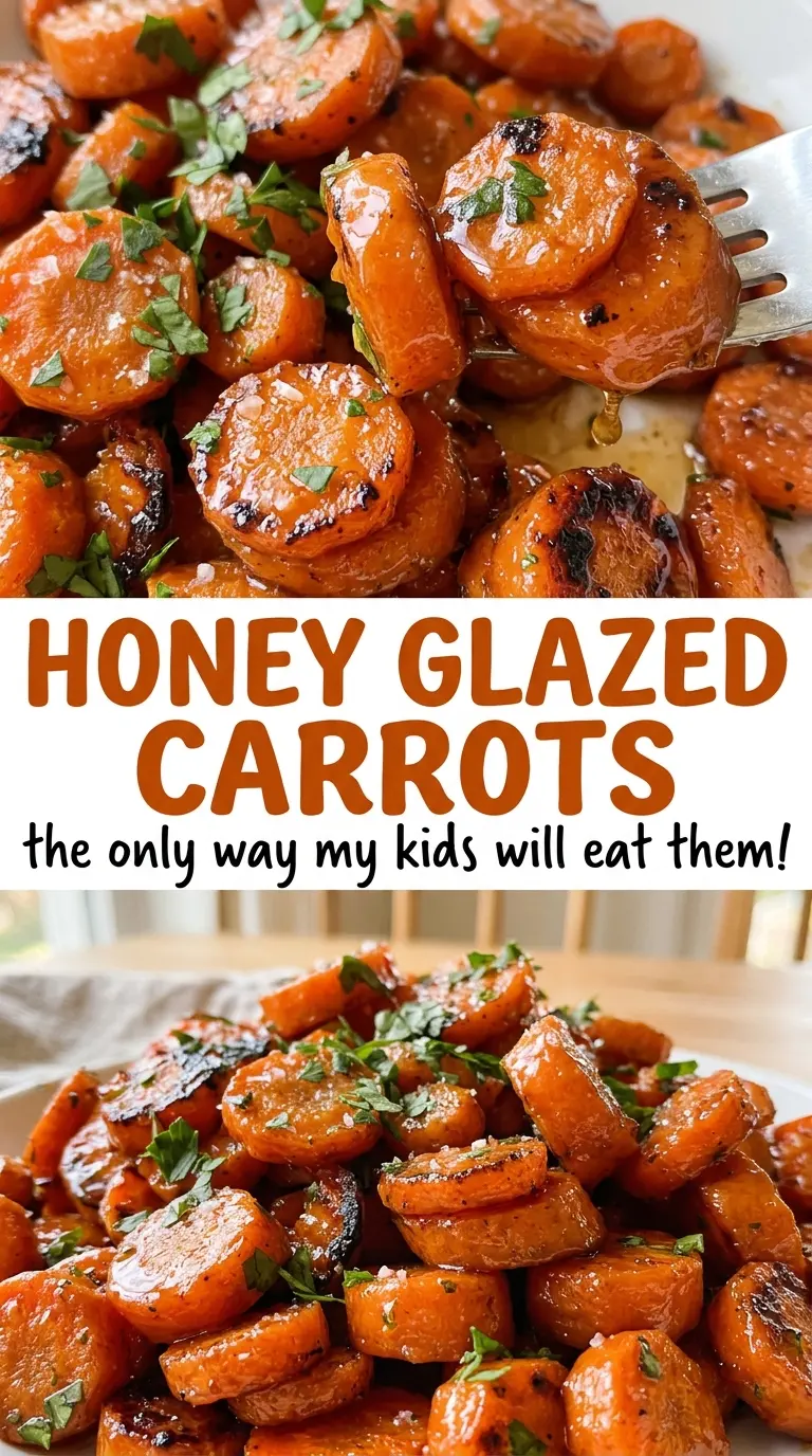 Honey Glazed Carrots shiny honey-coated rounds
