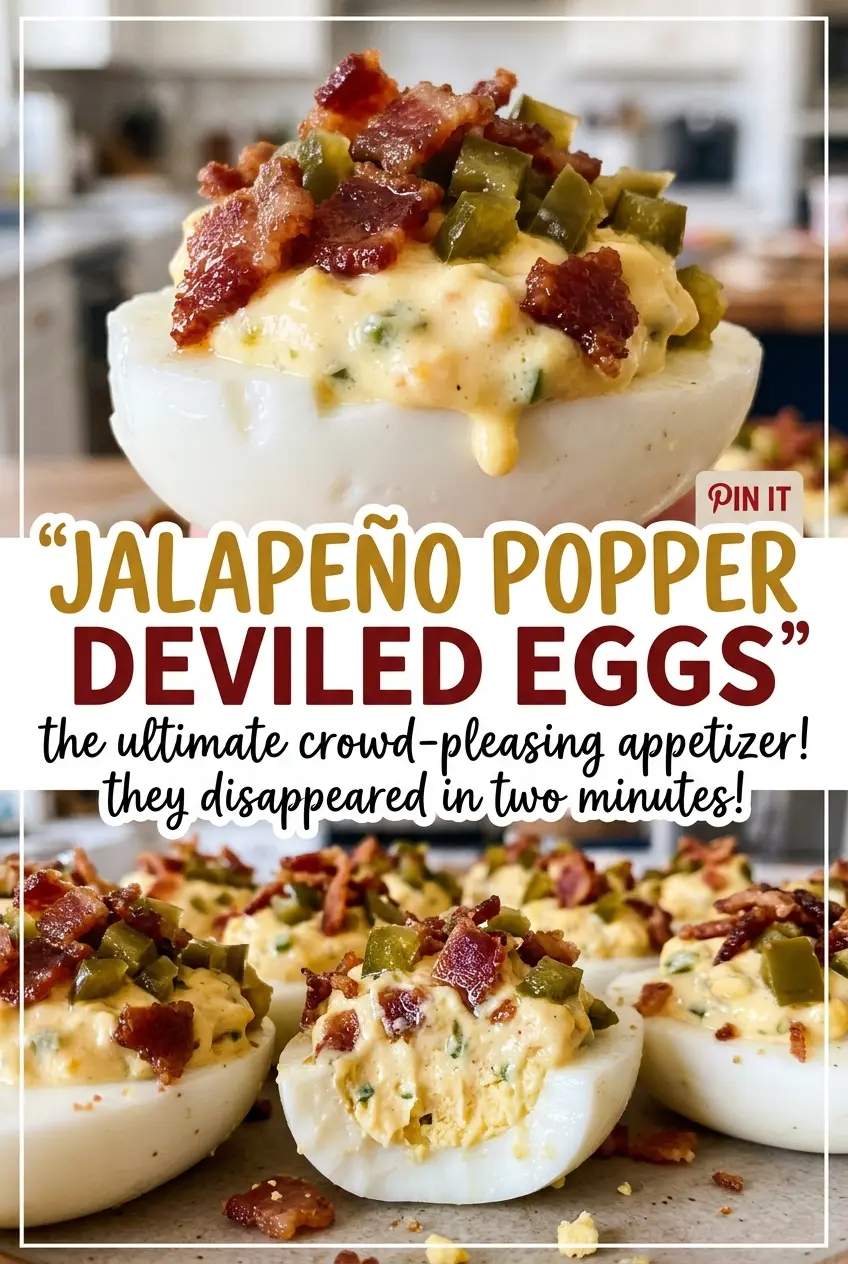 Jalapeno Popper Deviled Eggs creamy cheddar bacon