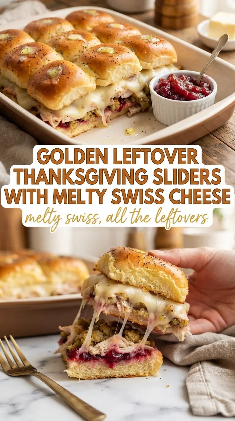 Leftover Thanksgiving Sliders with turkey stuffing cranberry