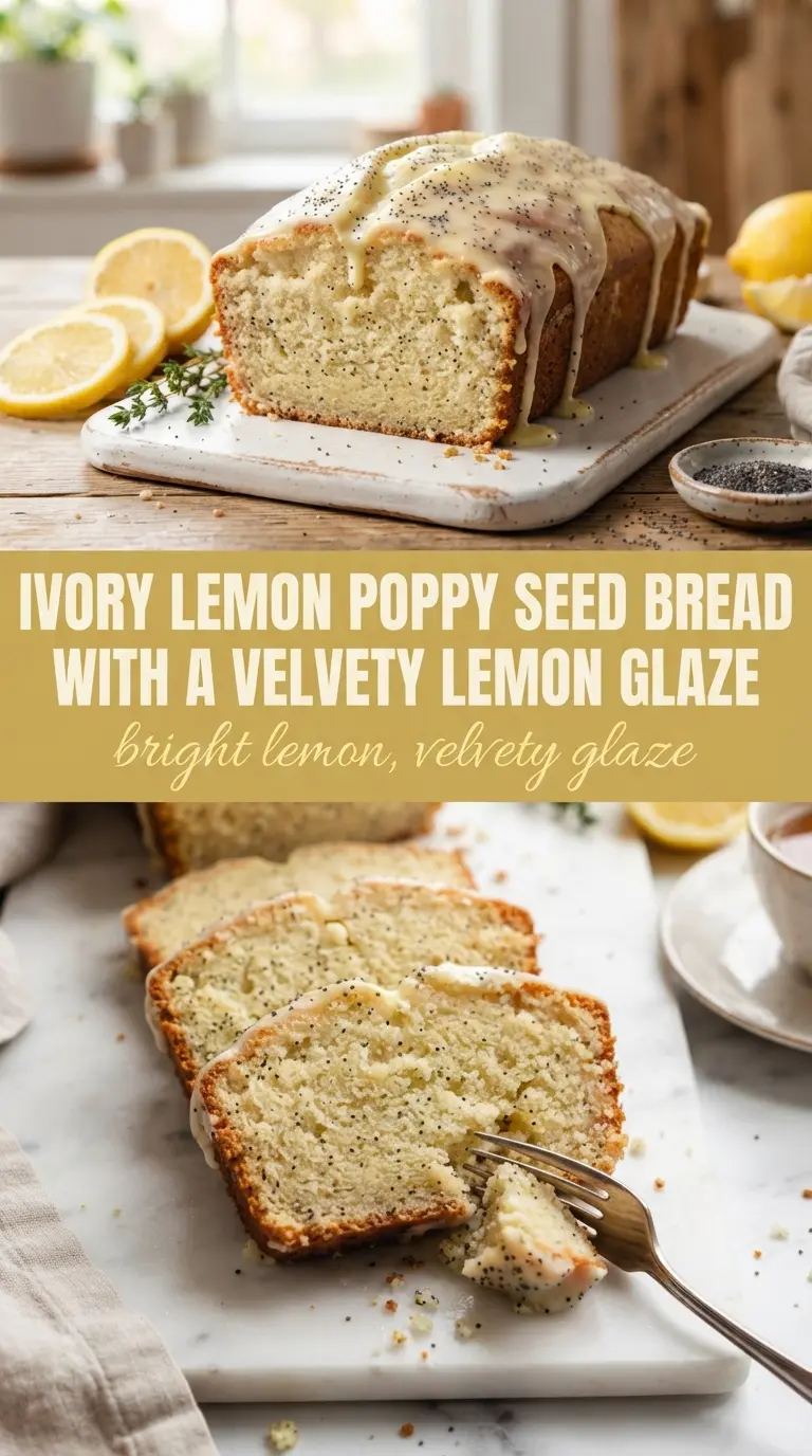 Lemon Poppy Seed Bread soft citrusy glazed