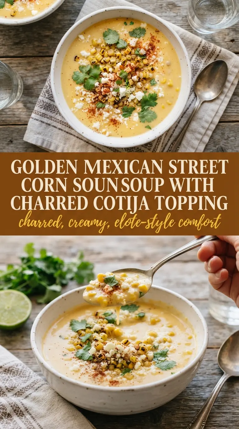 Mexican Street Corn Soup creamy smoky lime