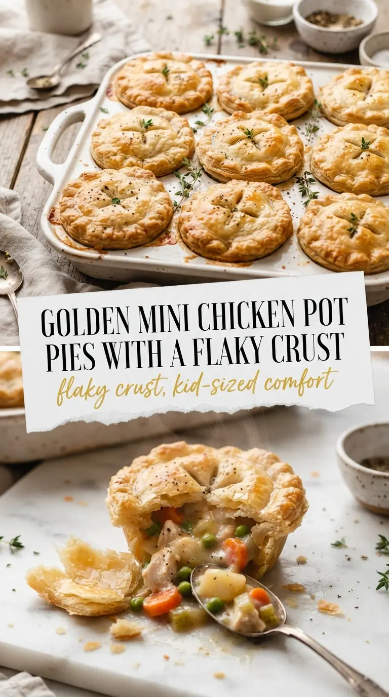 Mini Chicken Pot Pies flaky creamy savory