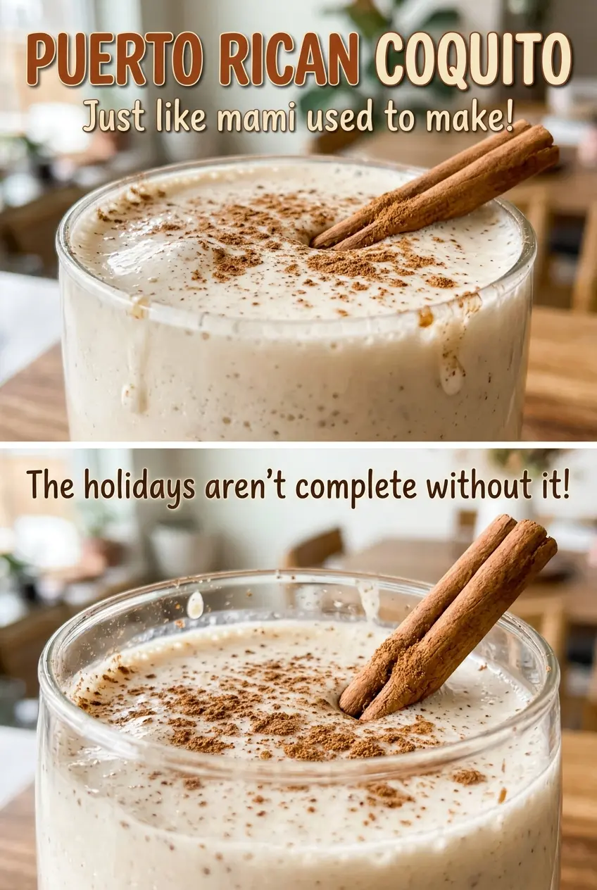 Puerto Rican Coquito creamy coconut drink