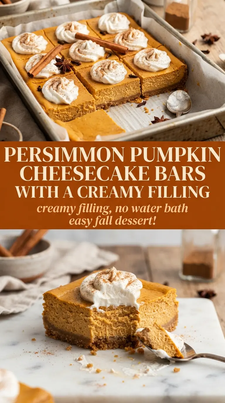 Pumpkin Cheesecake Bars creamy spiced bars