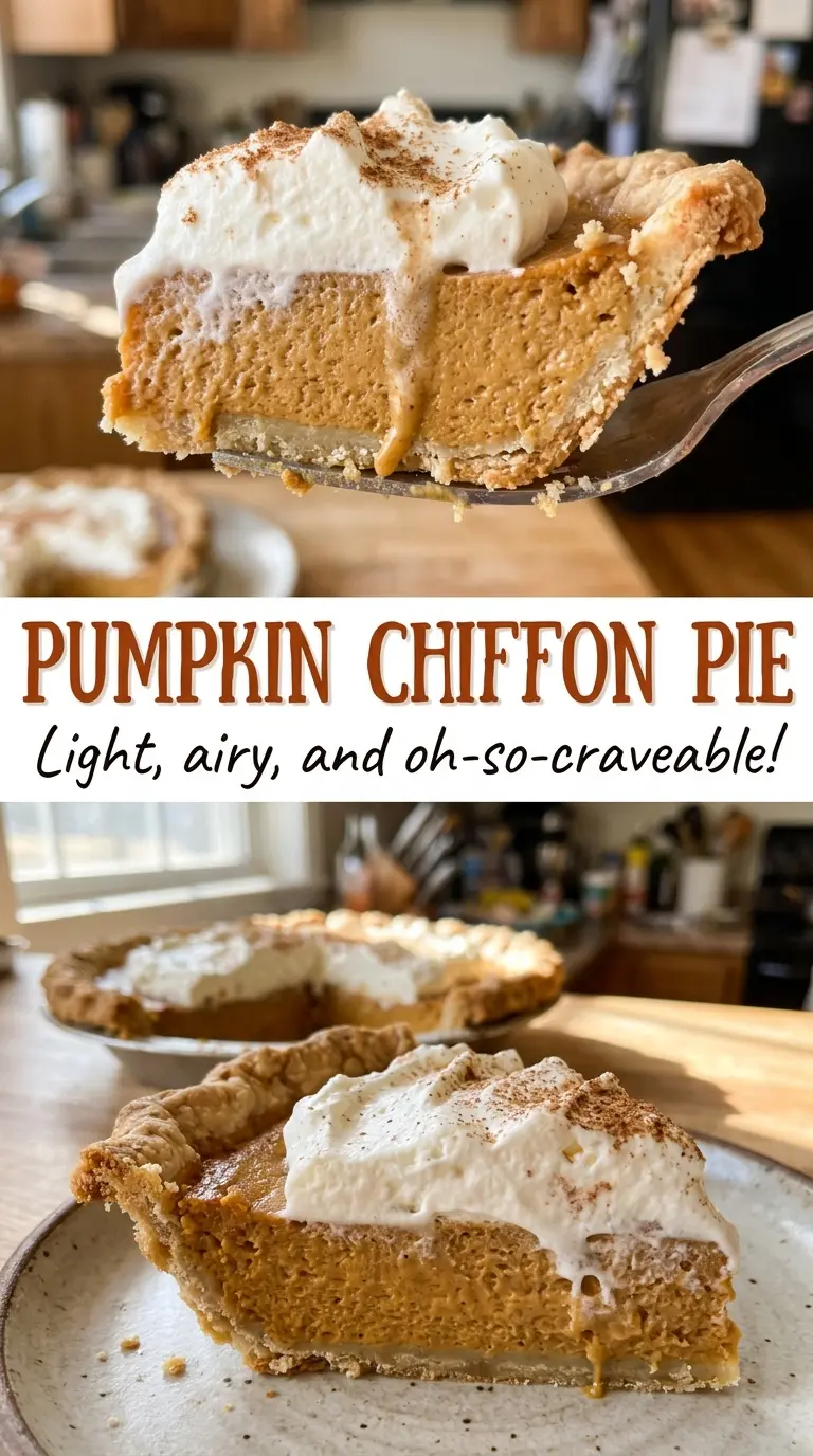 Pumpkin Chiffon Pie smooth golden filling