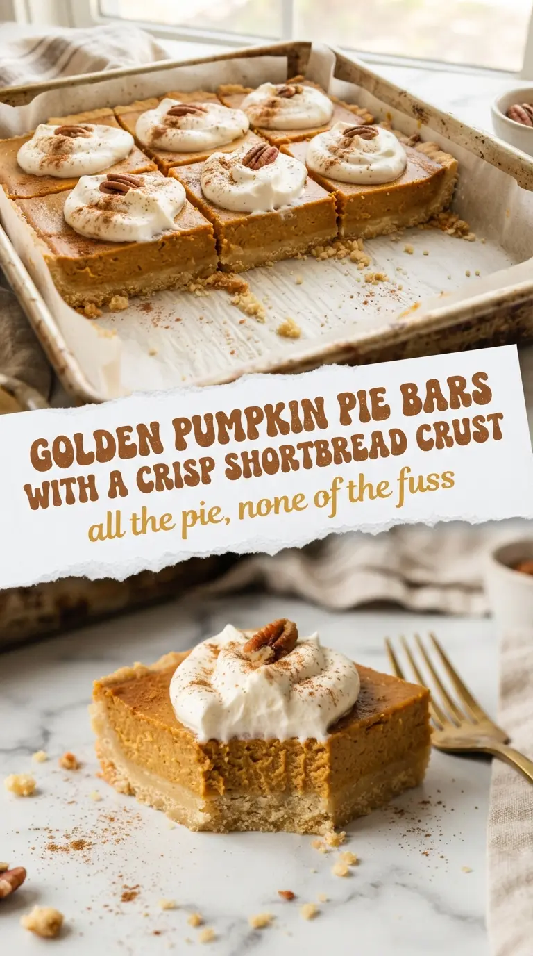 Pumpkin Pie Bars crisp custard-like bars