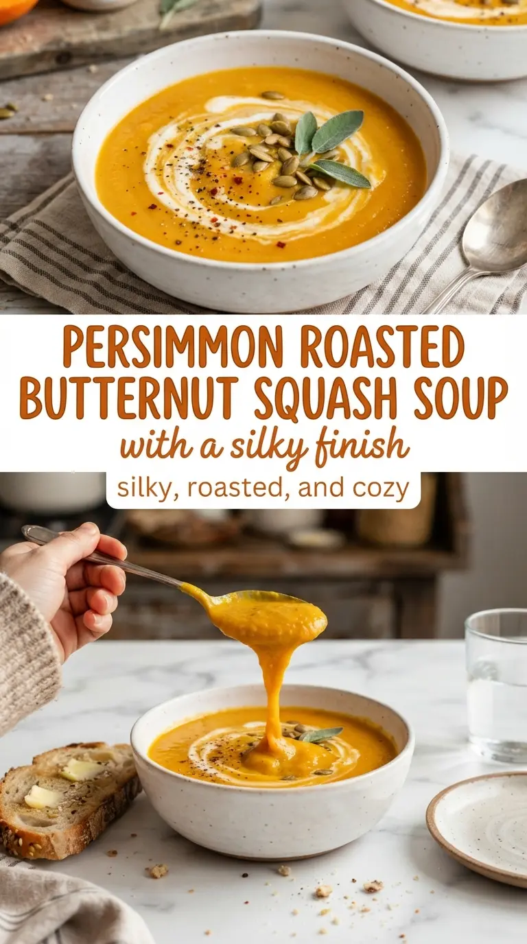 Roasted Butternut Squash Soup silky caramelized