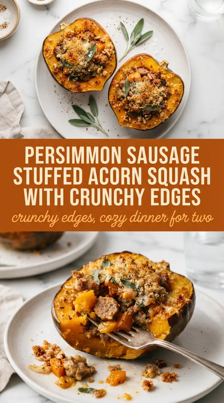 Sausage Stuffed Acorn Squash savory roasted
