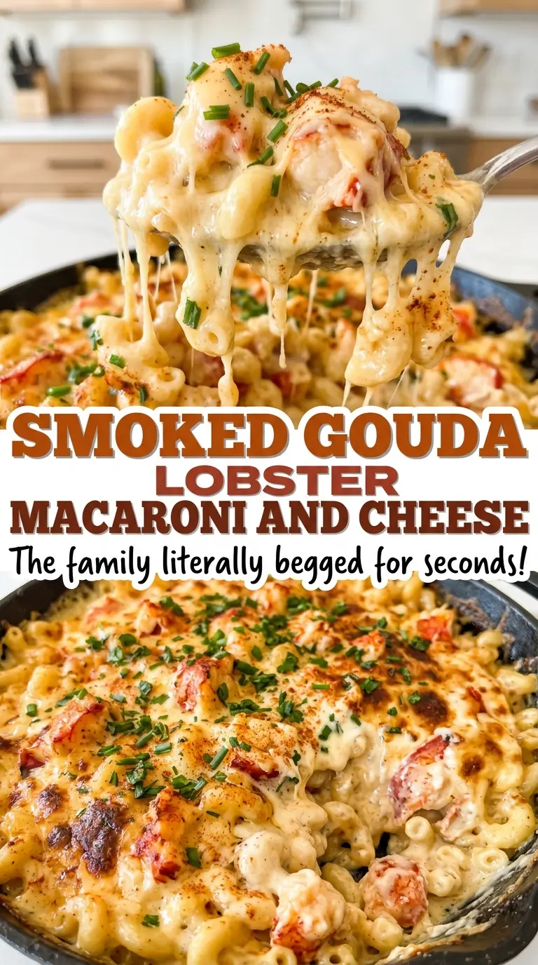 Smoked Gouda lobster macaroni and cheese cheesy baked casserole