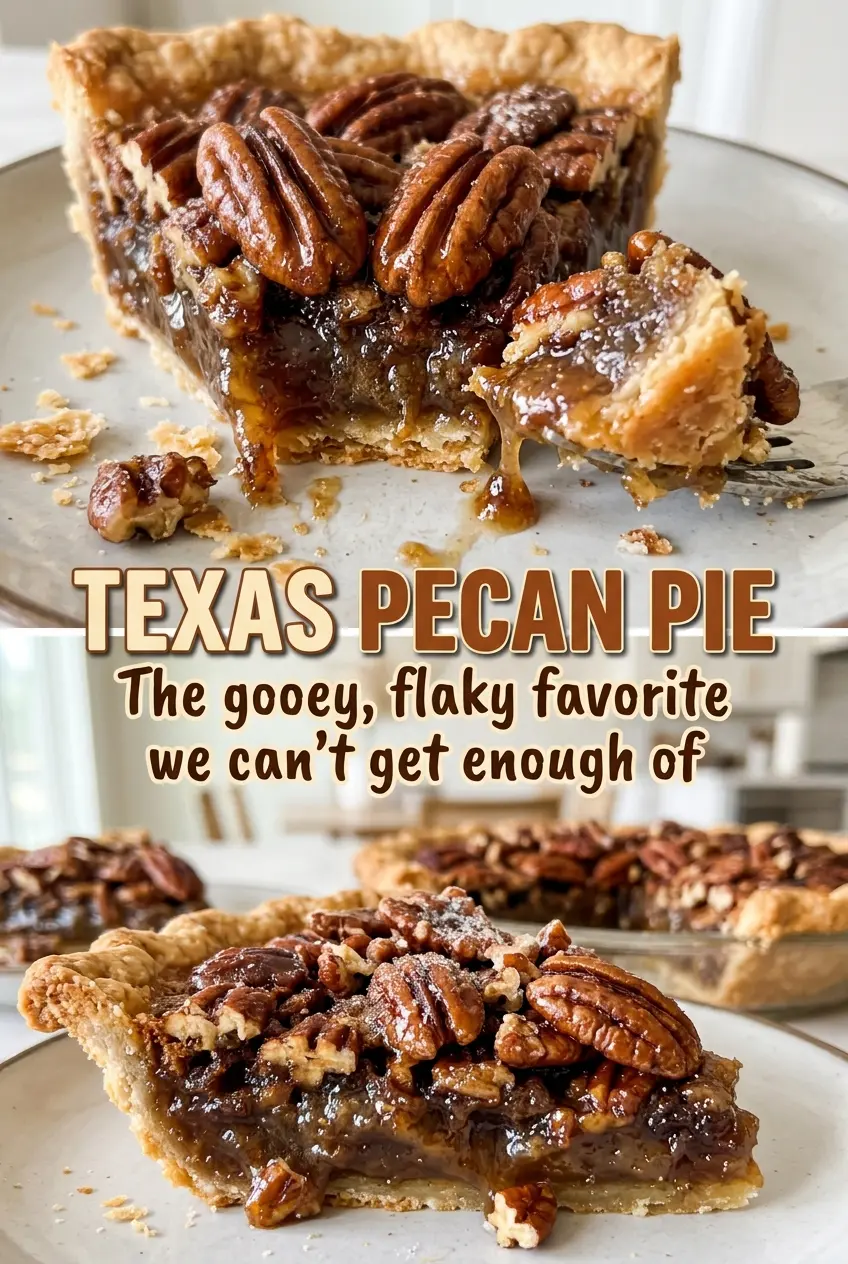 Texas pecan pie glossy pecan filling