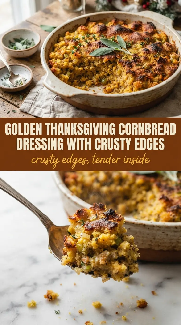Thanksgiving Cornbread Dressing savory crumbly golden