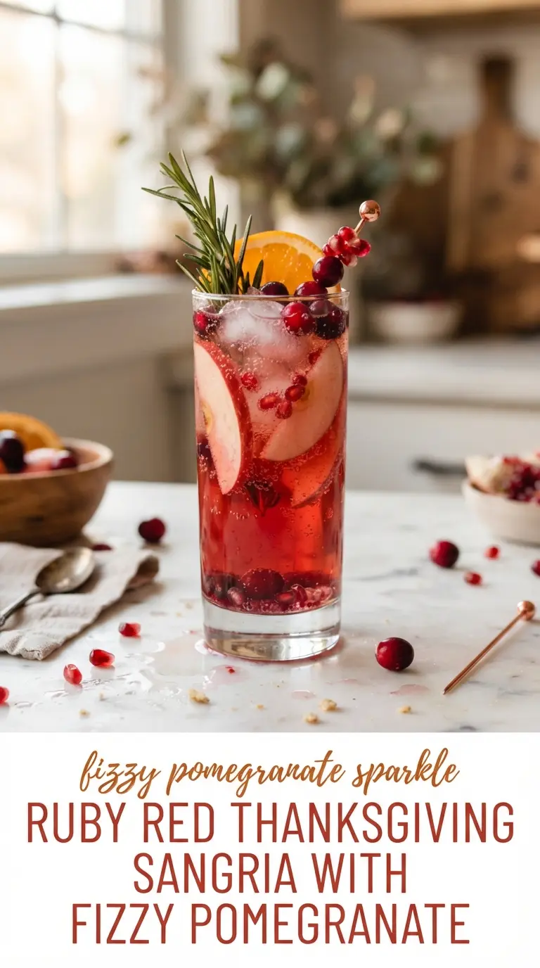 Thanksgiving Sangria ruby-red sparkling