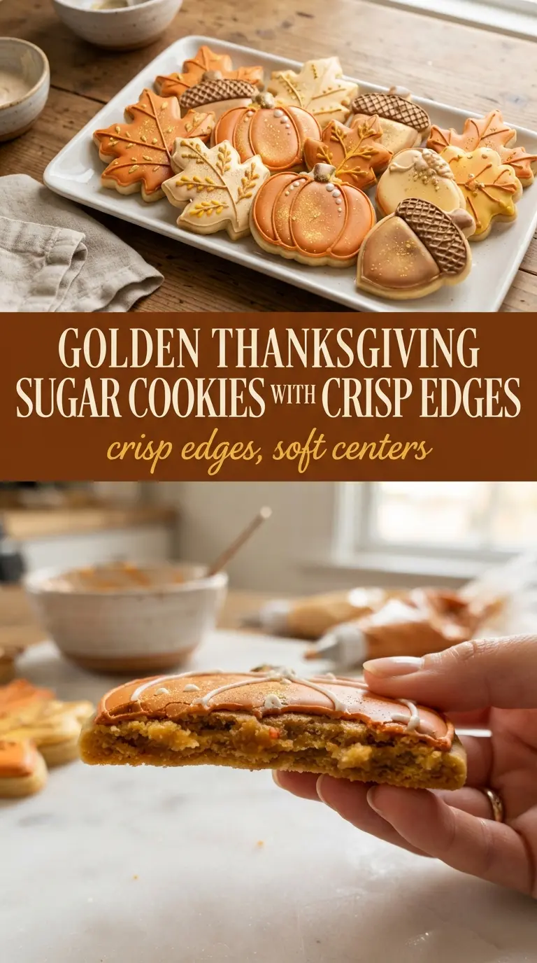Thanksgiving sugar cookies crisp soft decorated