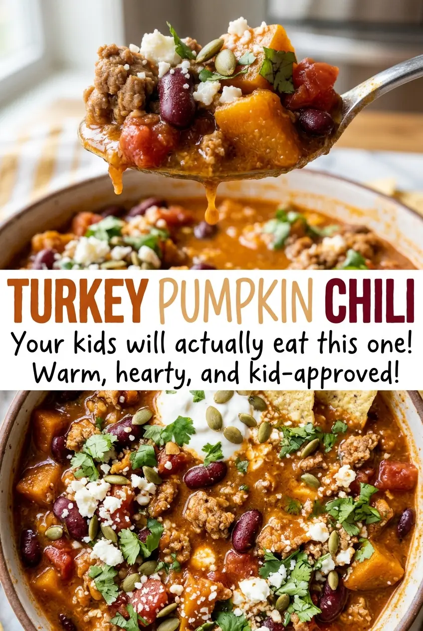 Turkey pumpkin chili thick and hearty