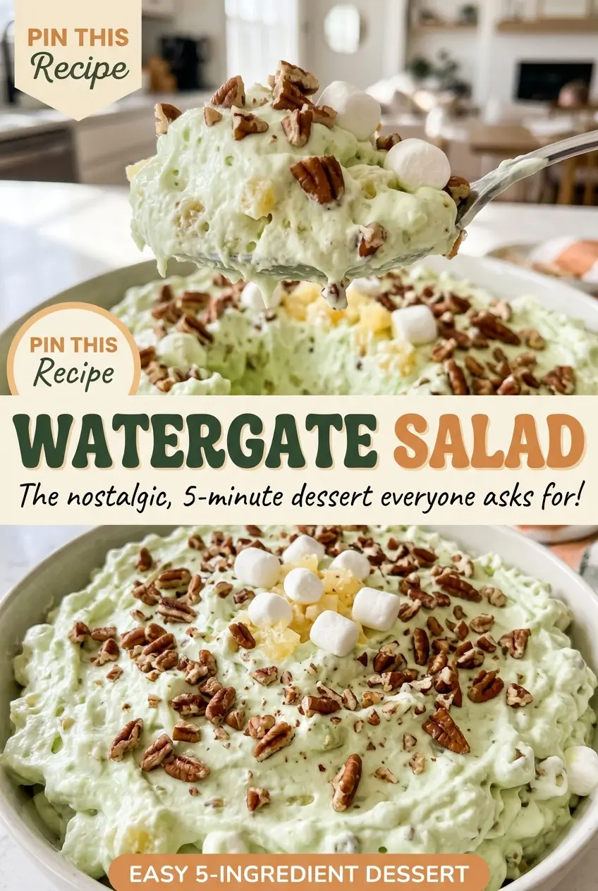 Watergate Salad creamy pistachio pineapple